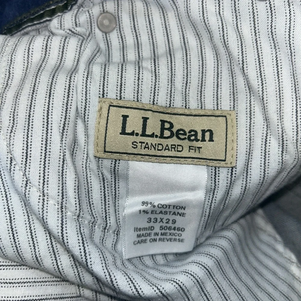 LL Bean 1912 Standard Fit Straight Leg Medium‎ Wash Blue Jeans Men's 33x 29
